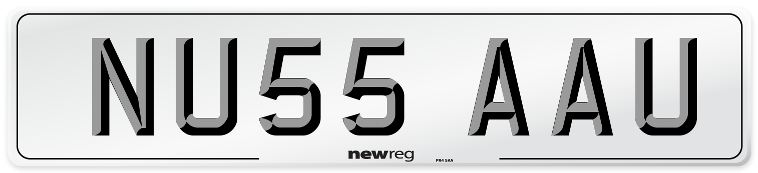 NU55 AAU Number Plate from New Reg